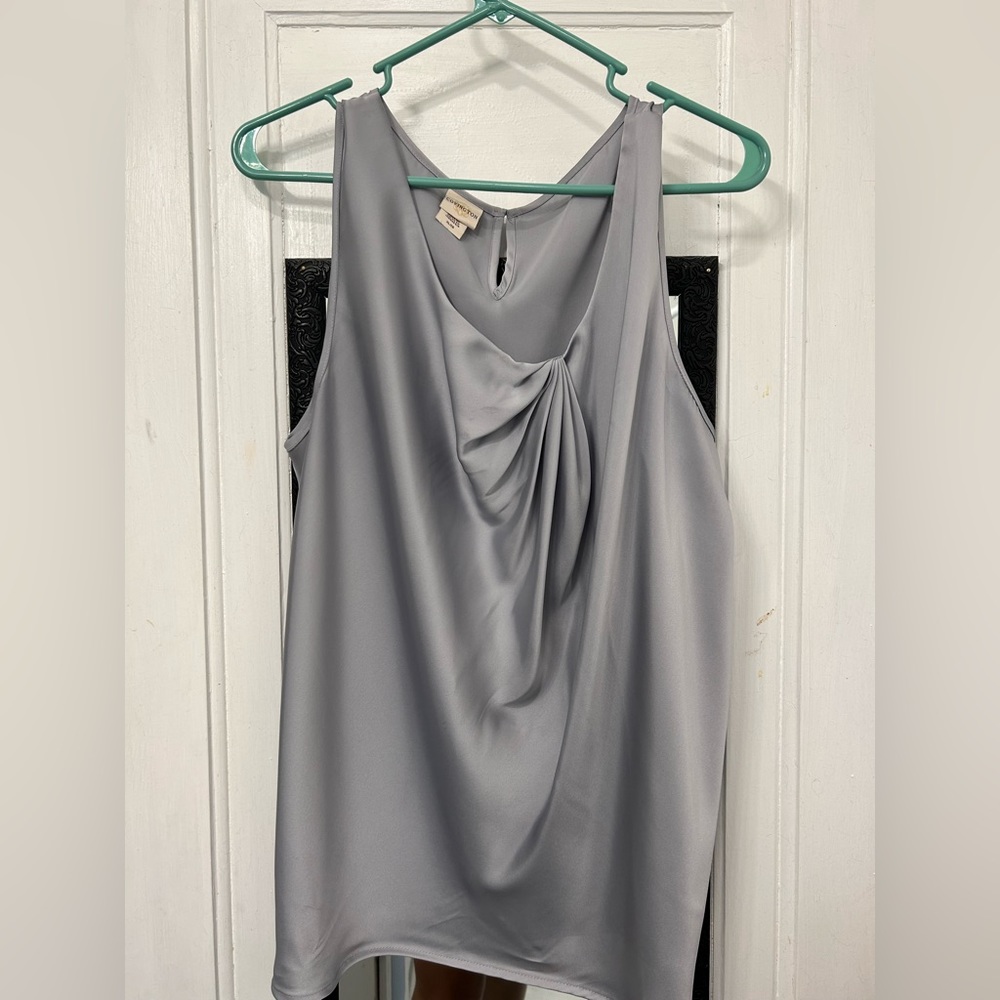 Silver gray Tank blouse. Wonderful under suit or sweater. Size xl